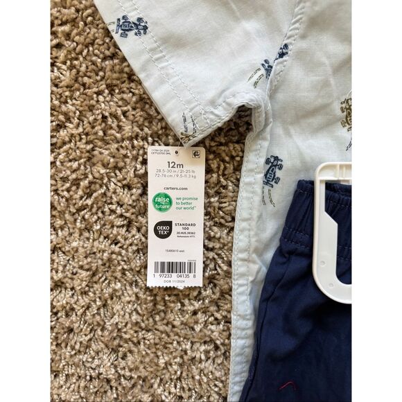 ❤️Carter’s Baby Boy Short Outfit Sz12M - Picture 5 of 5